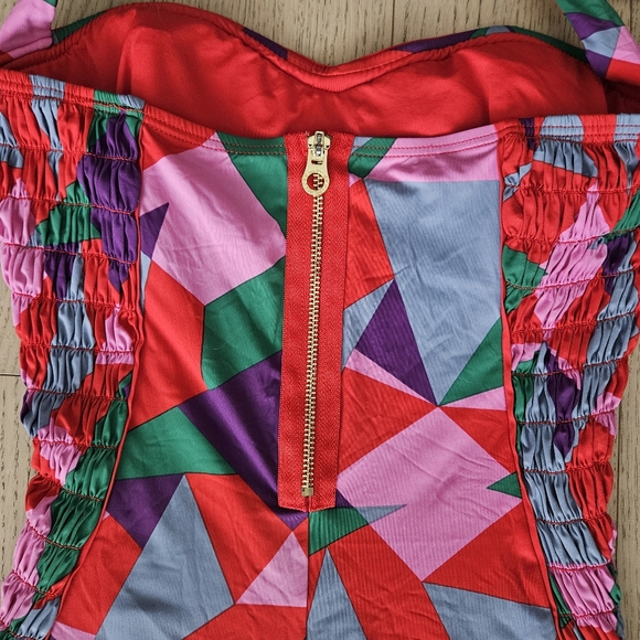 Marc By Marc Jacobs One-Piece Retro Maillot Halter Swimsuit Hourglass Large - Picture 9 of 15